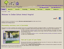 Tablet Screenshot of indianschoolanimalhospital.com